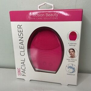 Precision Beauty Home Spa Solutions Sonic Waterproof Facial Cleanser Hot Pink‎